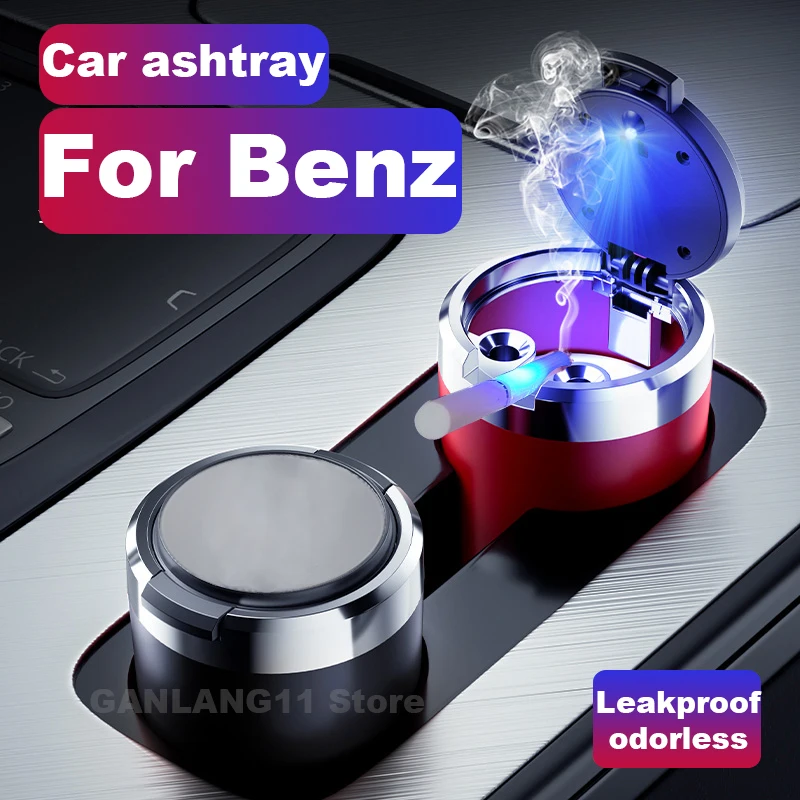 

Stainless steel inner pot Car Ashtray For Mercedes-Benz E-Class C-Class G-Class GLA GLC GLE GLK EQA EQB EQC EQS EQE Accessories