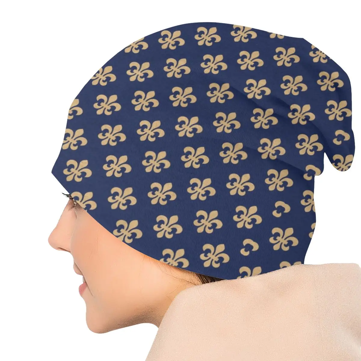 Winter Warme Bonnet Homme Gebreide Hoeden Hiphop Chic Fleur De Lis Beanie Cap Outdoor Fleur-De-Lis Lelie Bloem Mutsen Mannen Vrouwen