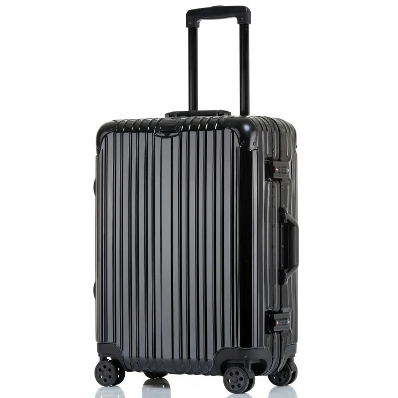 Suitcase men's 24 inch universal wheel aluminum frame trolley case women's 20 durable sturdy code boarding travel case 26