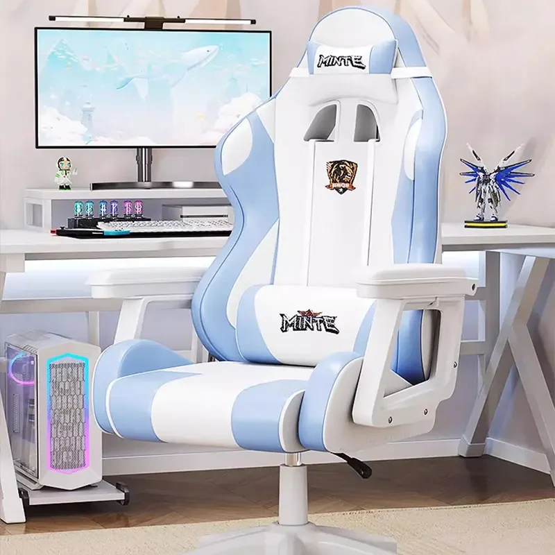 

Normal Rotating Chair Luxairy Wheels Girls Bedroom Mobile Chair Lazy Nordic High Cadeira Para Escritorio Office Furniture