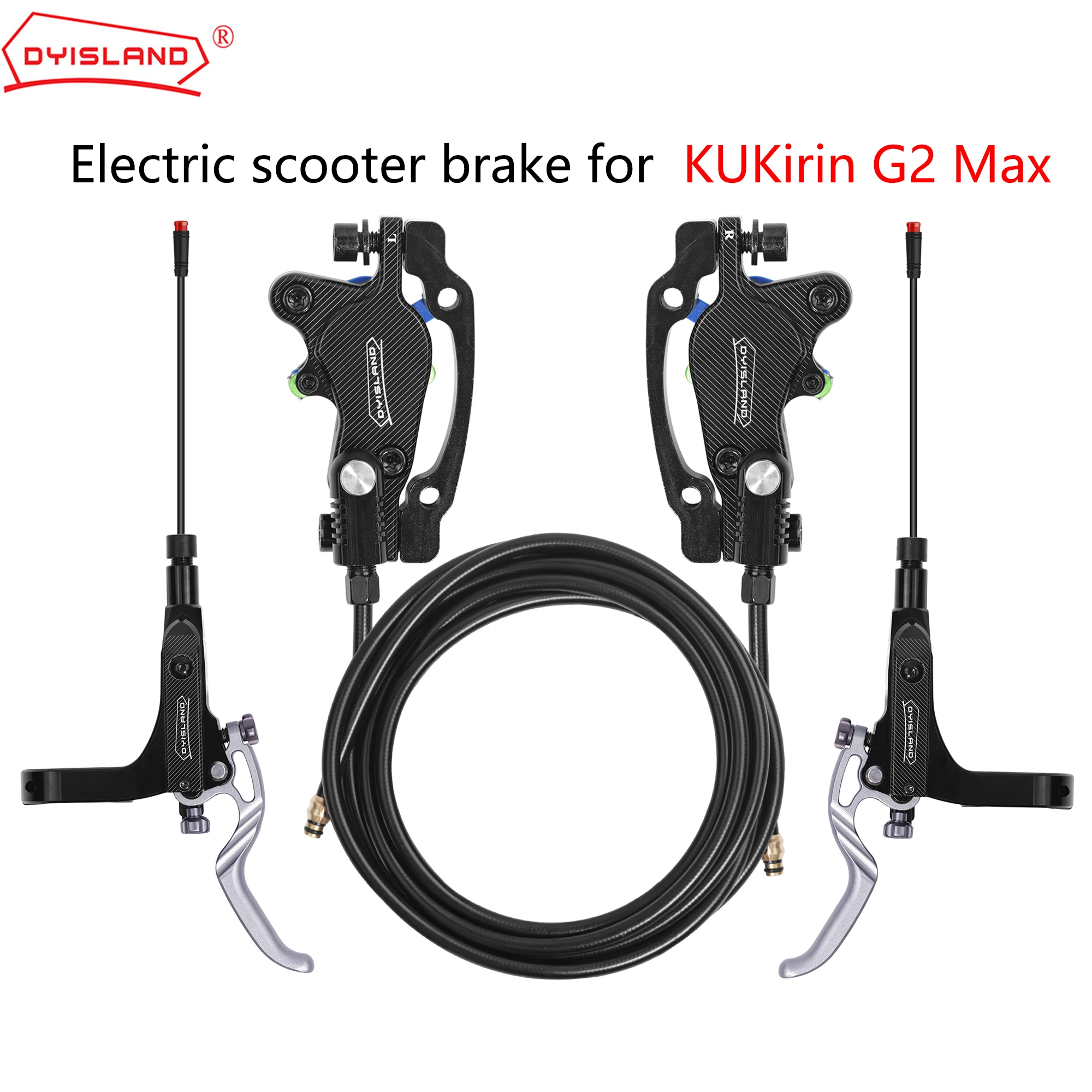 

DYISLAND Electric Scooter Hydraulic Disc Brake for KUKirin G2 Master G2 Max 2-Pin Power Off Electric Scooter Brake