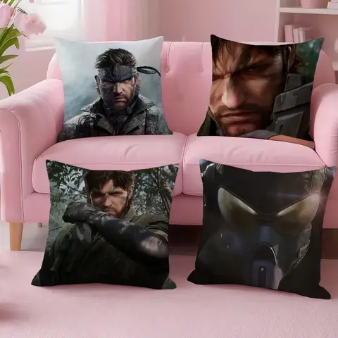 Game Gear For Sofa Car Office Cafe Eater Soft And Comfortable Delta Solid Double-Sided Metal MGS Printing Pillow Cover