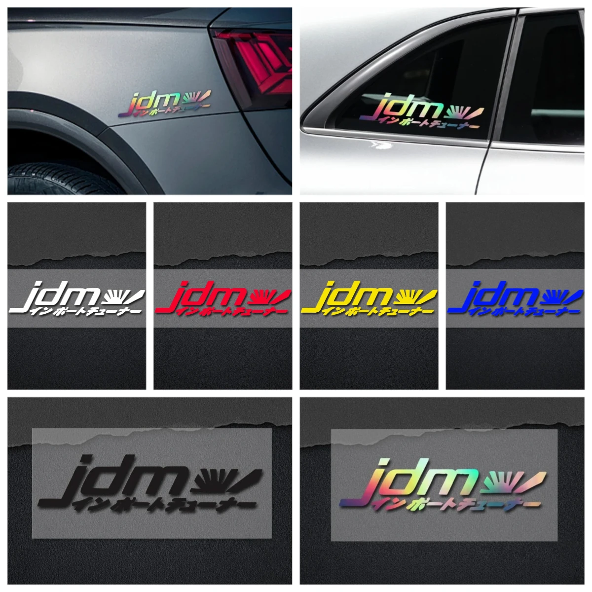 

JDM Funny Car Sticker Vinyl Decal Waterproof Creative Text Pattern for Automotive Racing Motorcycle Helmet Laptop