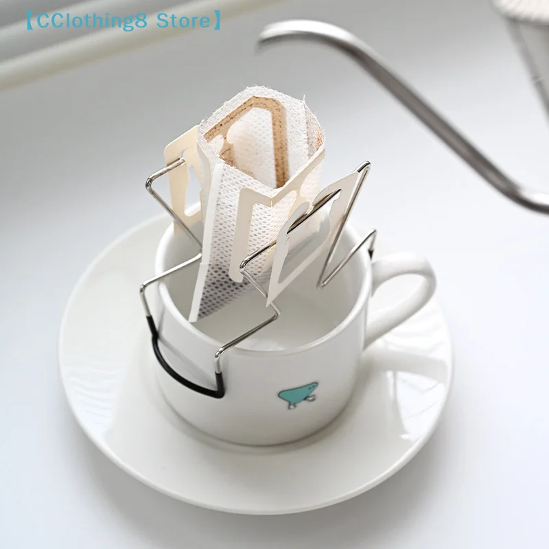 Cafe Drip Bag Holder Stainless Steel Outdoor Japanese Style Hanging Ear Coffee Filter Holder Portable Stand【AliS8】 view 4