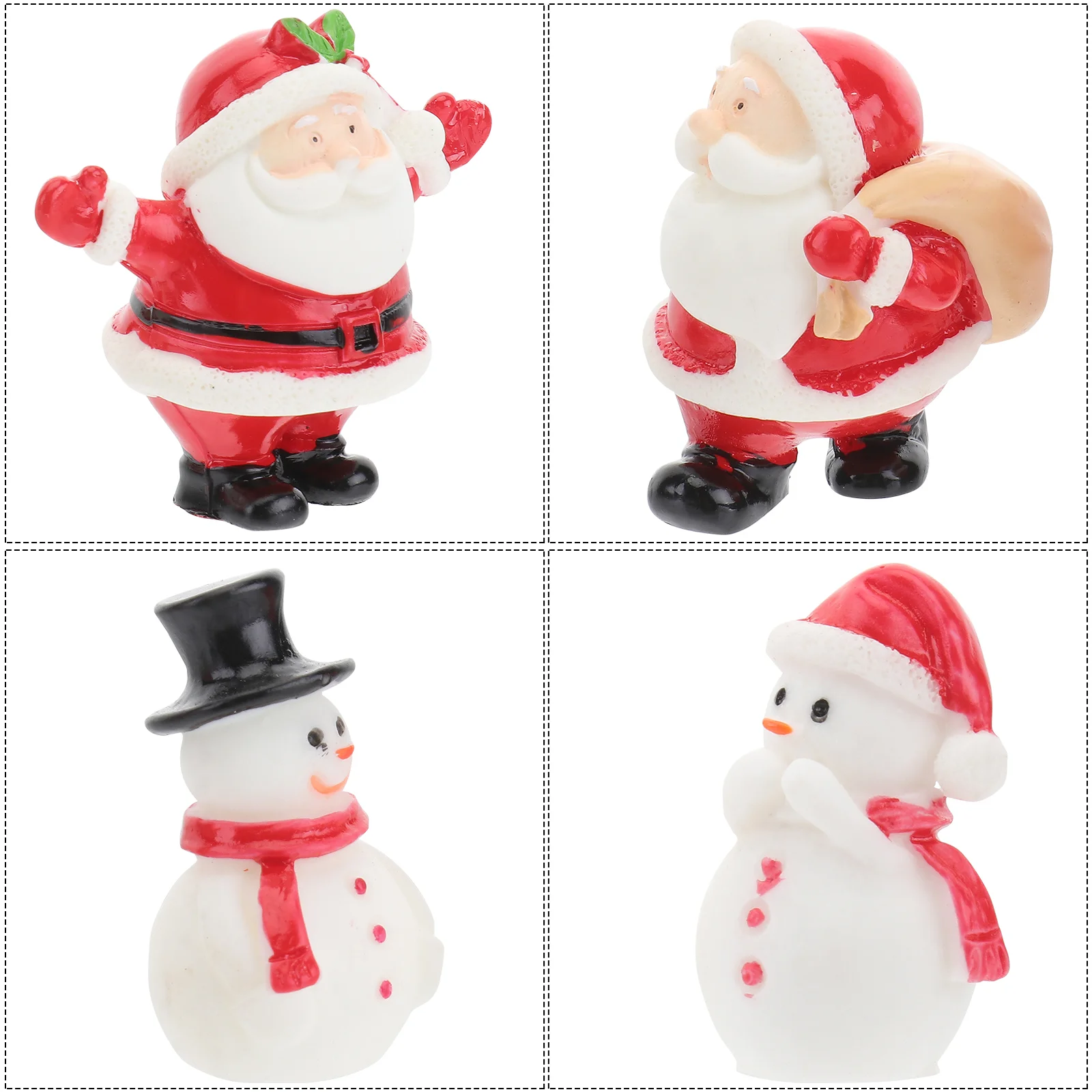 Santa Claus Miniature Ornament The Gift Christmas Desktop Adornment Kits Gifts for Stocking Stuffers