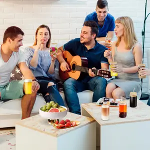 Glasglas transparent mit Holz- und Strohdeck 8 Hauptverkäufe Boi Cup - №2