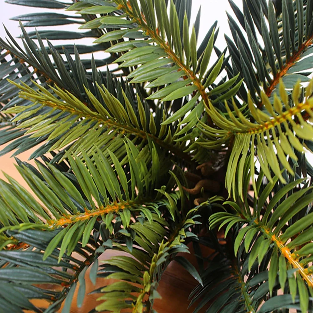 45 cm 21 Blätter Künstliche Palmpflanzen Gefälschte Kokosnussbaum Kunststoff Sago Cycas Blätter Tropische Outdoor-Pflanzen Für Hausgarten Dekor – Detail 9