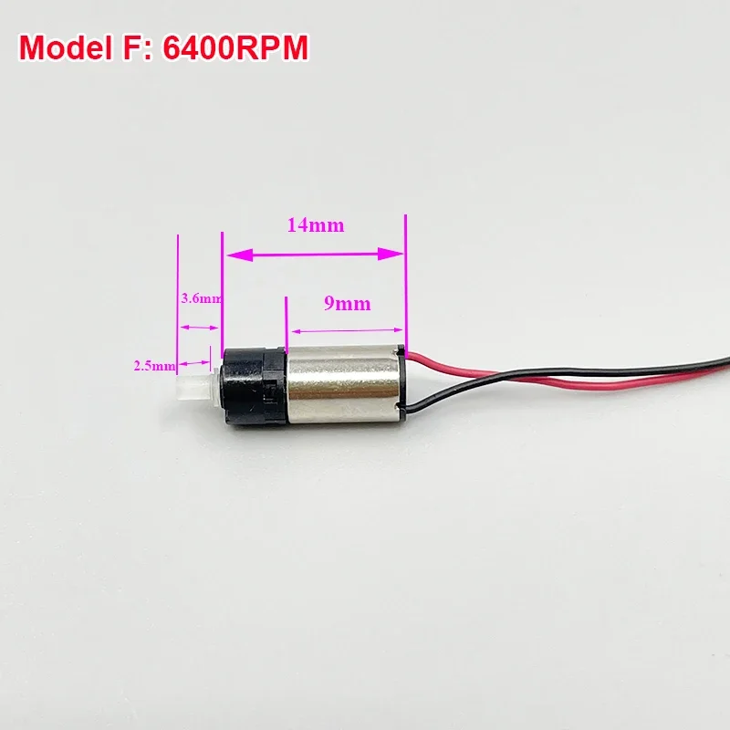 DC 3V 3.7V 46RPM-6400RPM Tiny Mini 6mm Planetary Gearbox Corless Gear Motor Engine DIY Toy Robot Fingerprint Electric Lock