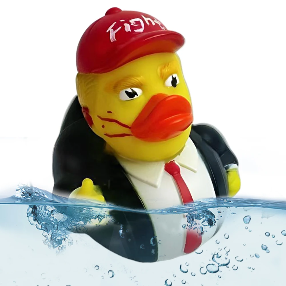 Novelty Trump Rubber Duck Baby Bath Toys Trump Merchandise Squeak Bath Duck for Kids Gift Birthdays Baby Showers Bath Time