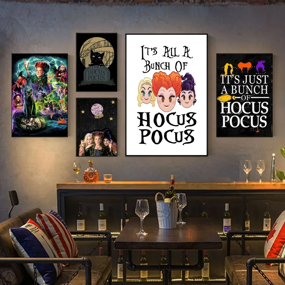 1 szt. Disney Hocus Pocus naklejki plakatowe ściana artystyczna malowidła ścienne dekoracja do pokoju gry prezenty Kawaii HD malowanie kocie