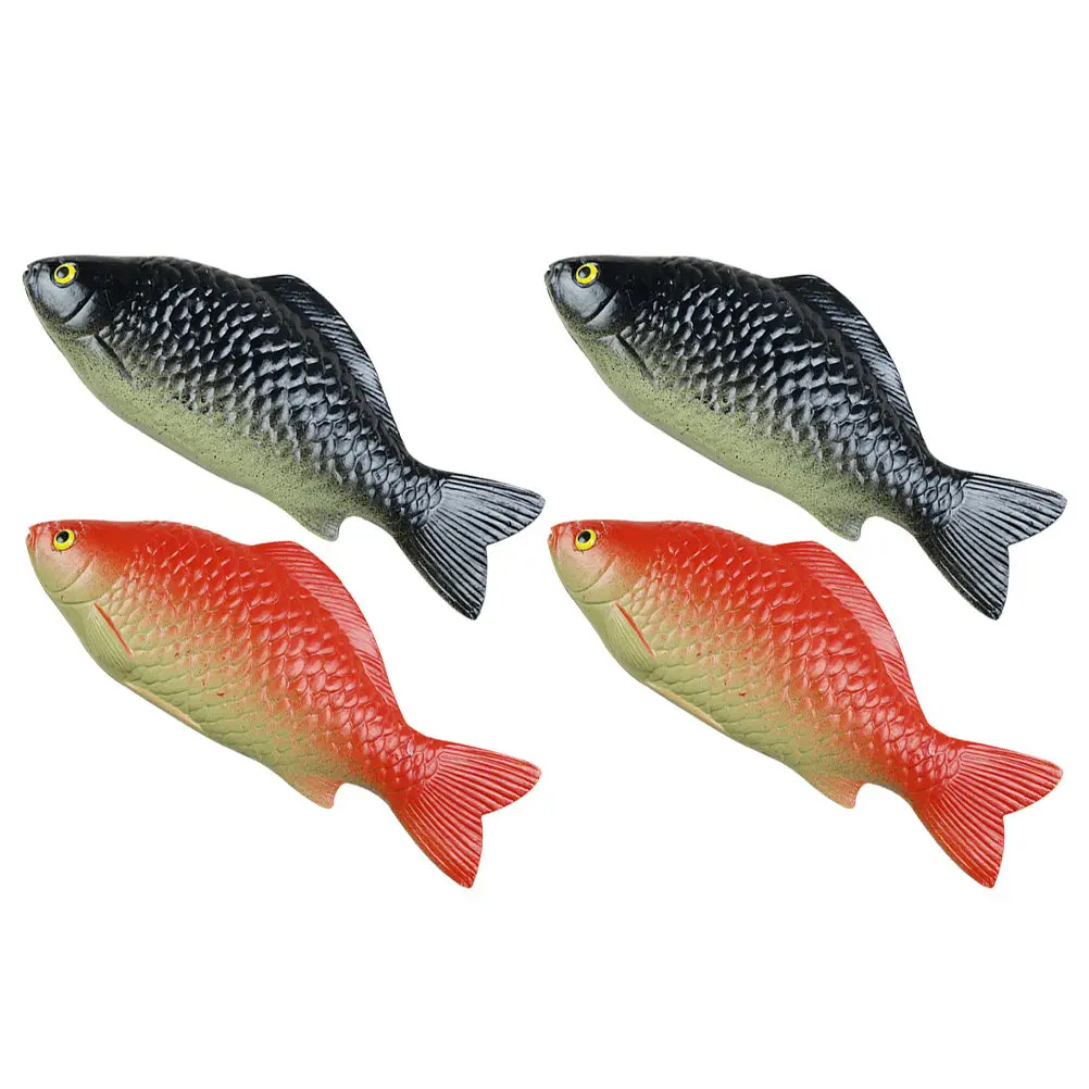 

4Pcs Imitation Fish Ornament Realistic PVC Simulated Fish Shape Desktop Decoration Kids Educational Animal Decor