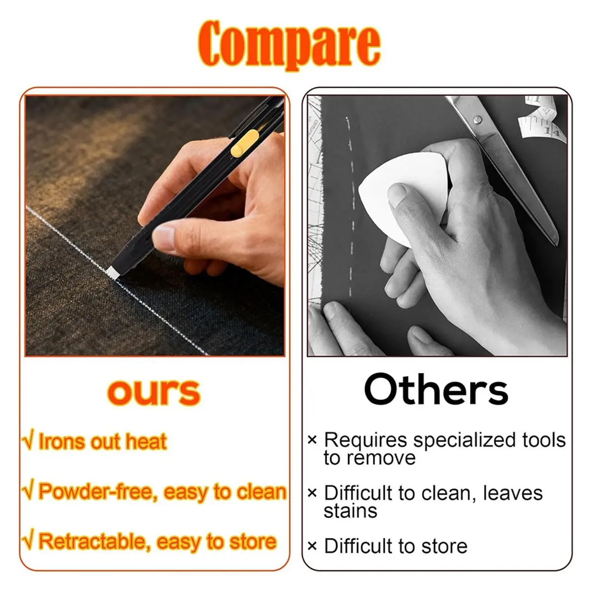 Promotional-Heat Erasable Fabric Marker Set for Embroidery, Quilting, and Sewing Projects