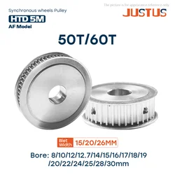 AF Type 50T/60 Teeth HTD 5M Timing Pulley Bore 8mm /10mm/12mm…….30mm for 15mm/20mm/26mm Width Belt Used In Linear Pulley 5GT