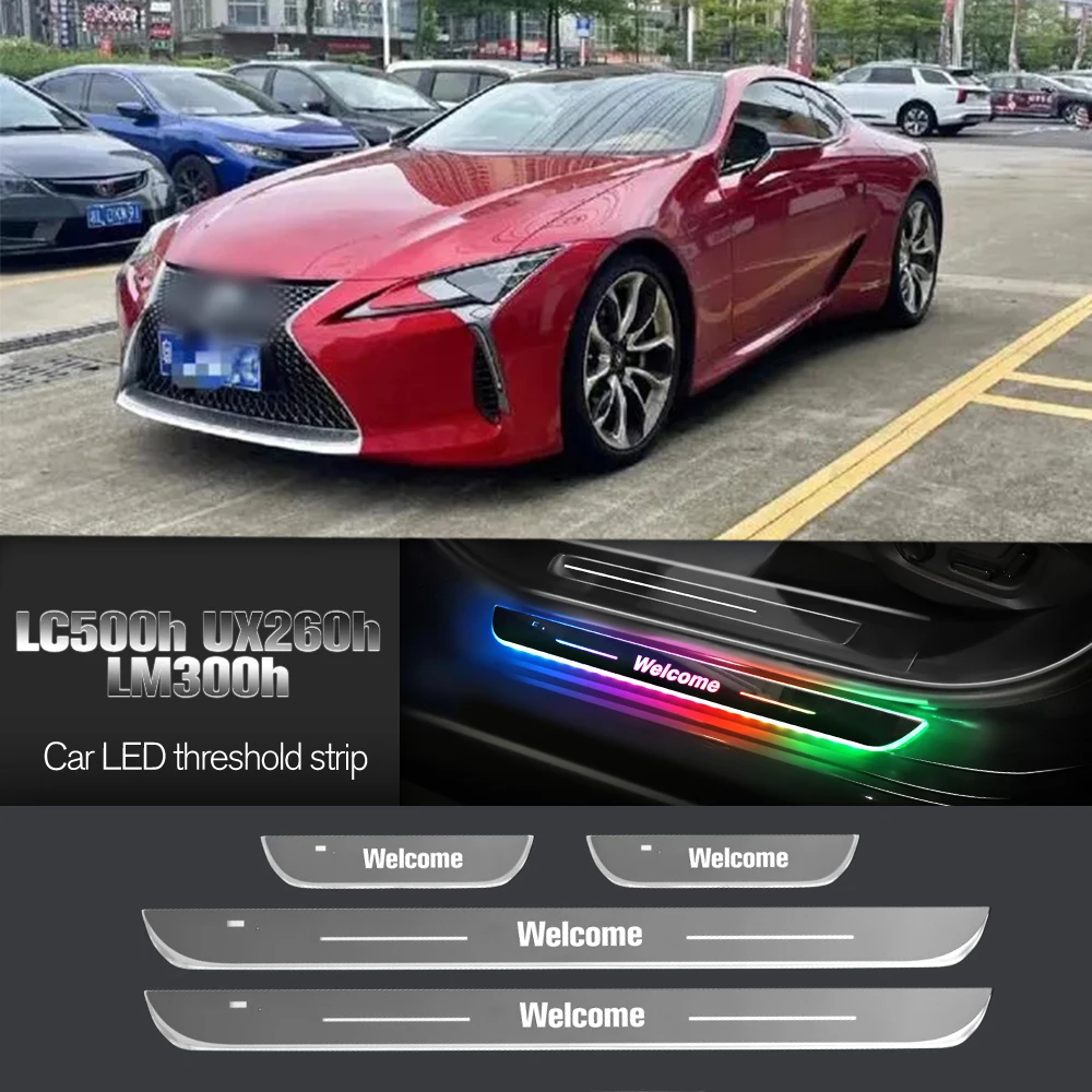 

Car Door Sill Light For Lexus LC500H UX260H LM300H 2018-2023 2020 Customized Logo LED Welcome Threshold Pedal Lamp Accessories