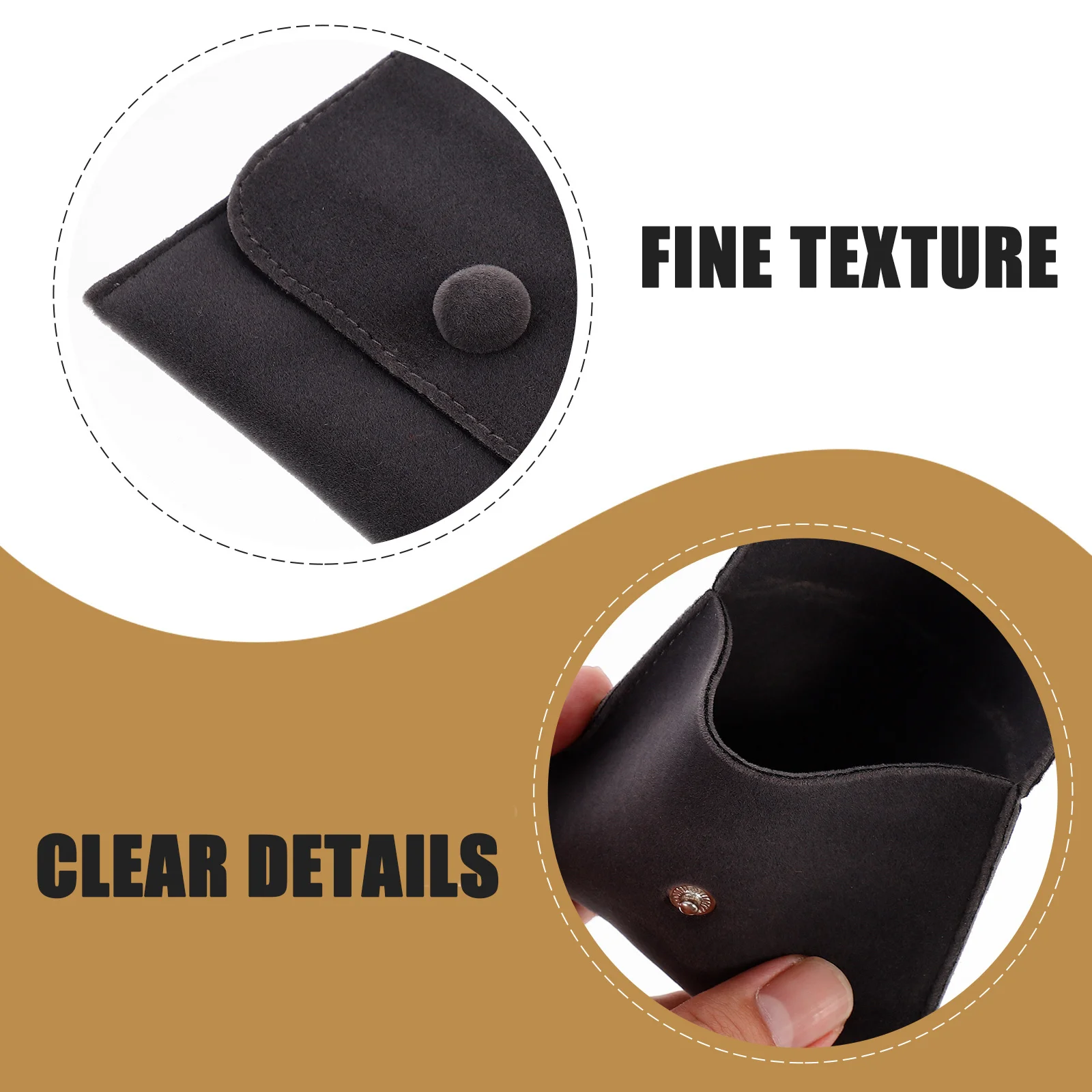 

2Pcs Snap Jewelry Storage Bag Smooth Material Watch Bracelet Ring Necklace Gift Packing Pouch Party Favor Jewelry Organizer