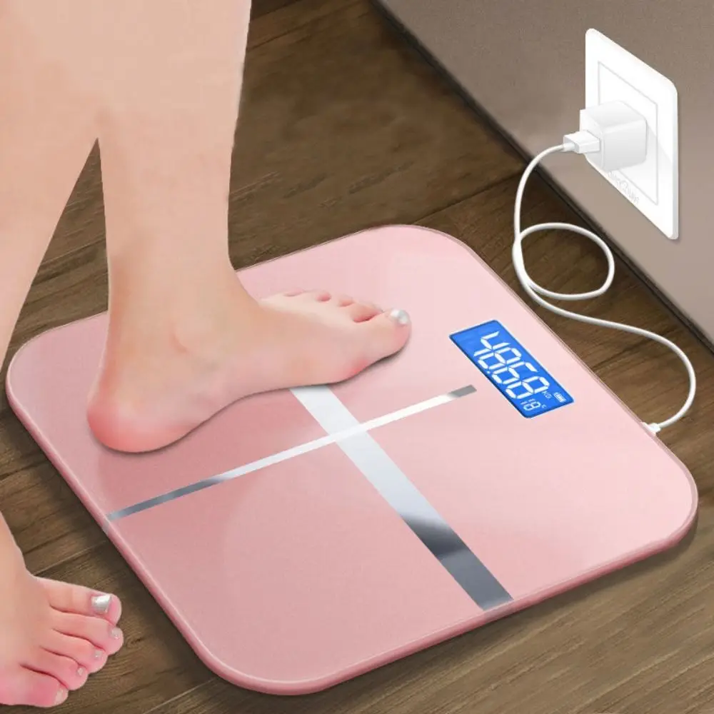 LED Display Weight Loss Scale High-Precision KG/LB Switch Smart Body Scale Ultra-Wide Platform USB Charging