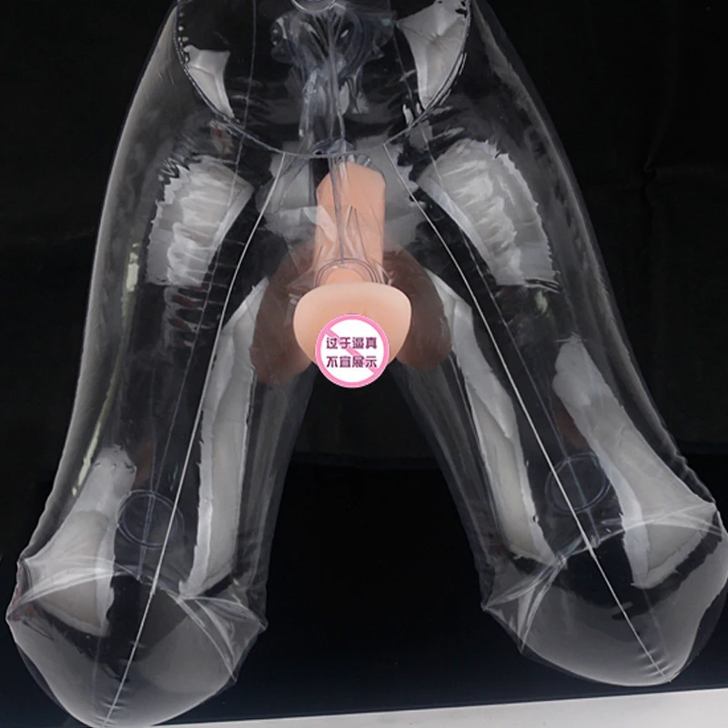 Male Masturbator Transparent Inflatable Realistic Male Masturbator Pocket Pusssy For Men Masturbation Tools Sex Toys For Men