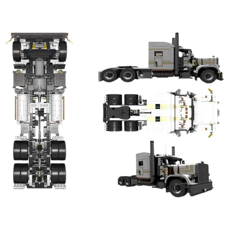 Muscle truck semi trailer assembled building block