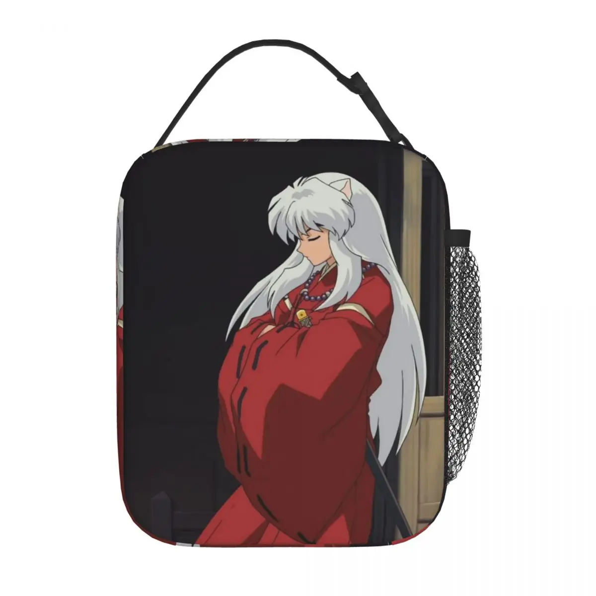 Custom I-Inuyashaes Anime Insulated Lunch Bag for Women Cooler Thermal Bento Box Work School Travel Portable Tote Bags view 3