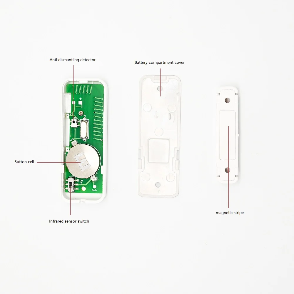 TUGARD-Sensor inalámbrico para puerta y ventana, protección antirrobo de seguridad, adecuado para Tuya, Wifi, Smart Life, sistema de alarmas, 433