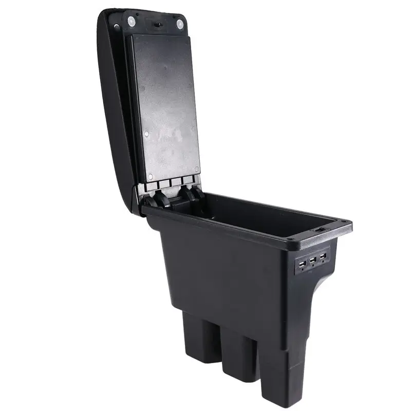 

AU28-Center Armrest Box Assembly Storage Box With USB Ports Center Armrest Box Assembly For
