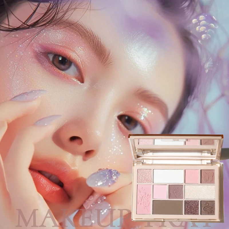 ソフトなニュートラルアイシャドウパレット、マットとシマー仕上げ、ナチュラルな日常スモーキーアイメイク、高発色