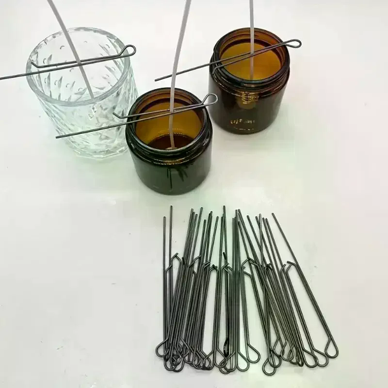 10/20/30Pcs Candle Wick Holder 12cm Metal Wick Fixing Clip High Carbon Steel Wick Support For DIY Scented Candle Making Crafts