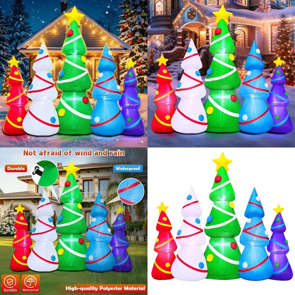 

Гигантская уличная рождественская надувная елка высотой 6,5 футов со светодиодной подсветкой для праздничного декора двора
