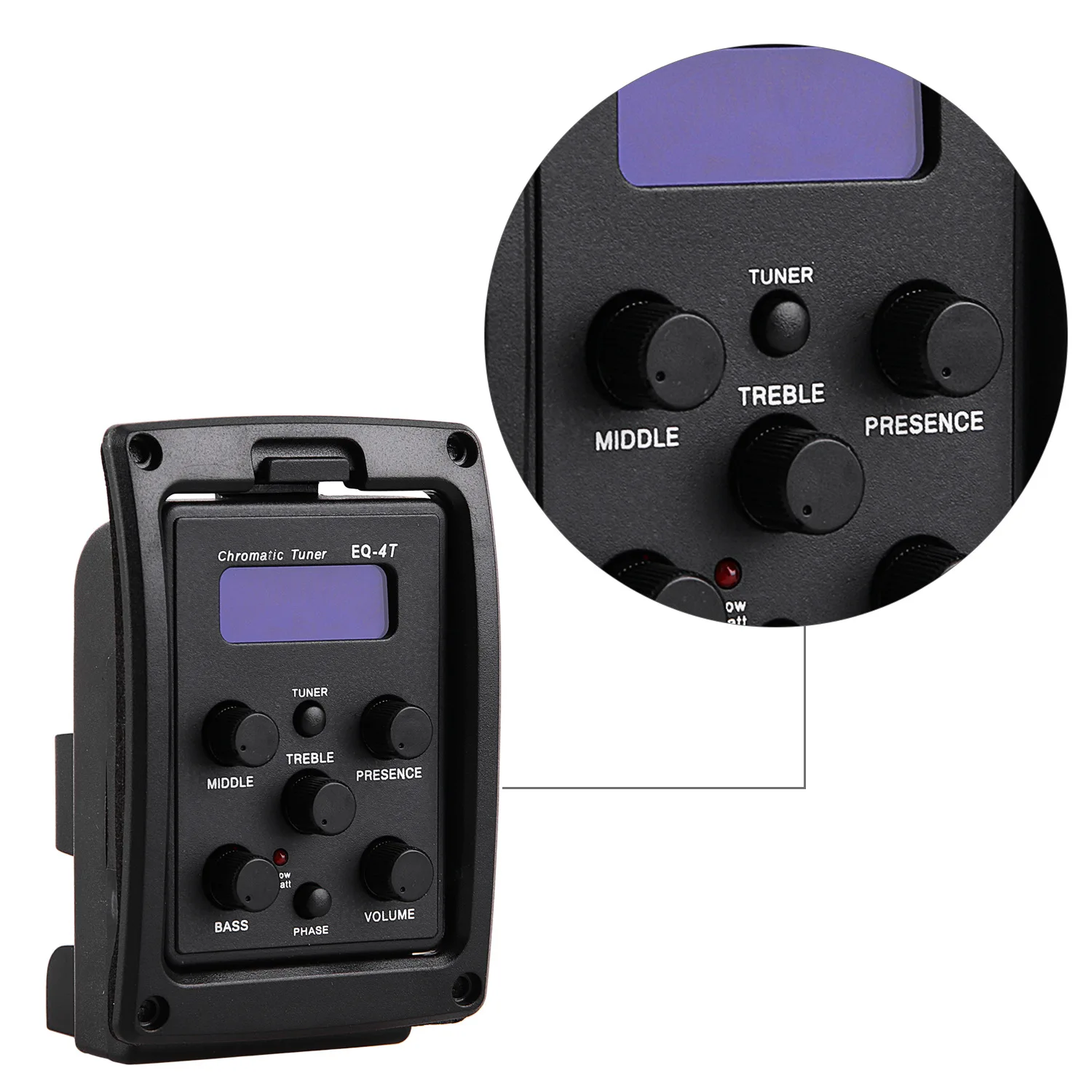 Ein Set mit 4-Band-EQ-Equalizer, Akustikgitarren-Vorverstärker, Piezo-Tonabnehmer mit LCD-Tuner, Gitarrenzubehör – Detail 5