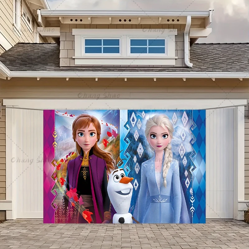 Disney Frozen Elsa Princess Backdrop Girls Birthday Party Decoration Photography Background Baby Shower Ice Snow Castle Banner