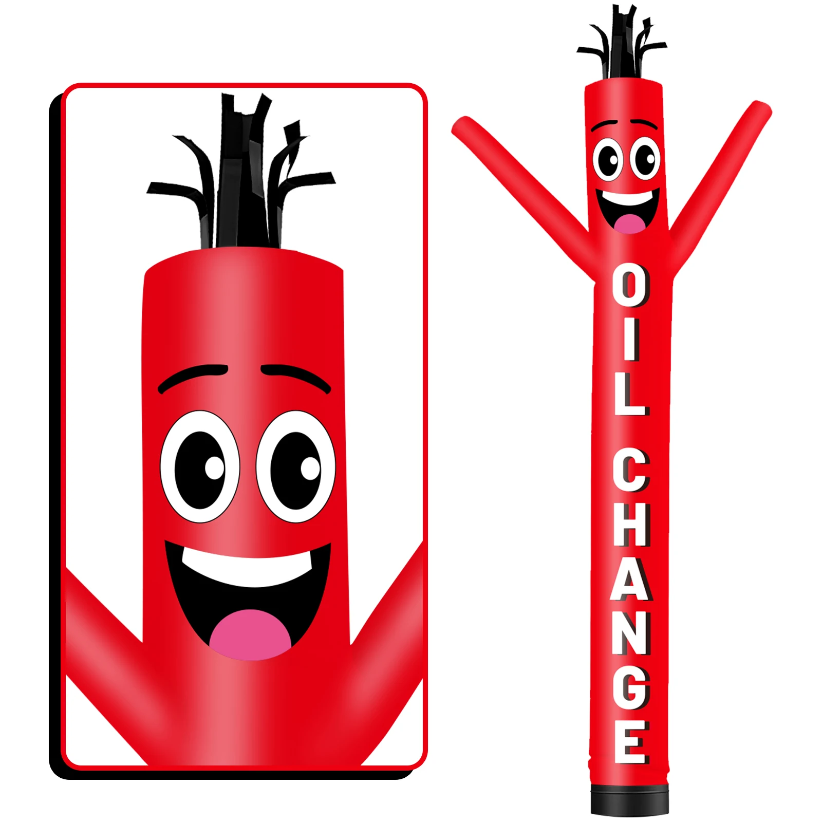 

6/10/15/20FT Tall Inflatable Red Oil Change Dancing Guy for Outdoor Decoration Advertising(Blower Not Included)