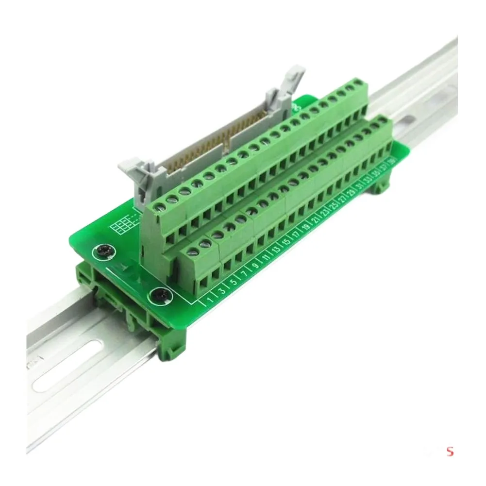 DIN Rail Terminal Block Terminal PLC Connector IDC40P-B 36V Voltage Rating DIN Rail Mounting For PLC Motor Control
