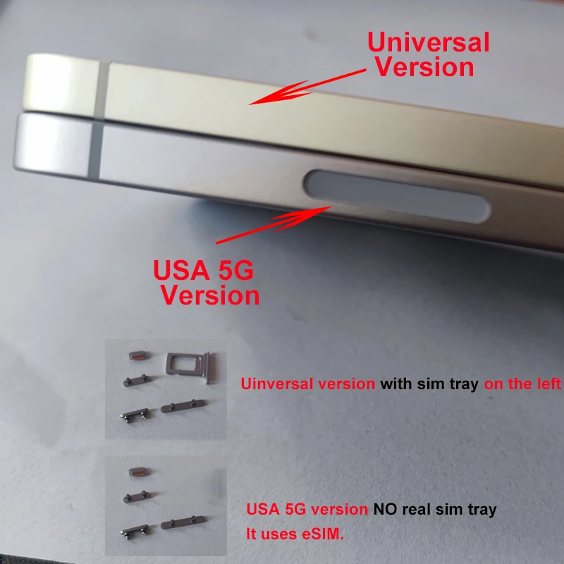 Środkowa obudowa do iPhone 14 14 Plus, zamienna rama z tacką na kartę SIM, bocznymi przyciskami, klejem do baterii i uszczelką ekranu. — zdjęcie produktu 4