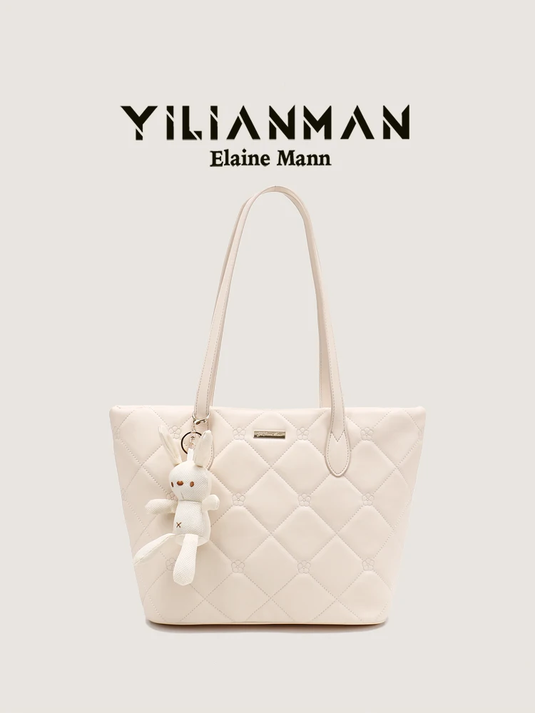 

Elegant Diamond Pattern Tote Bag Original Design Women's Handbag Versatile High-End Feel Stylish Carryall Soft Leather