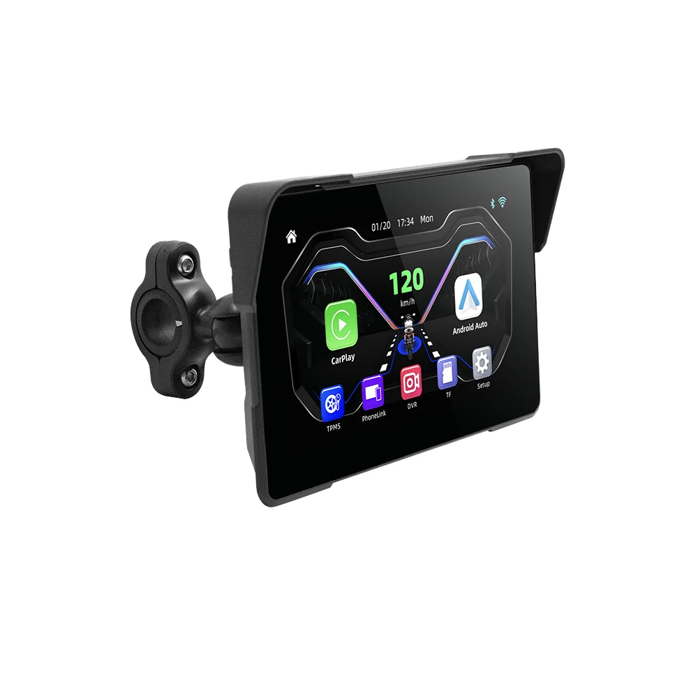 

7 inch Carplay & Android Auto Navigation GPS Wireless Carplay & Android Screen For Motorcycle New Status