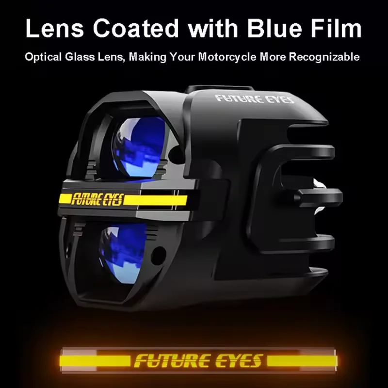 FUTURE EYES X80-LED For Motorcycle BMW F900GS Spotlight With Cable, Backlight Switch, Trailer Sunshade Auxiliary Light