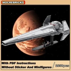 MOC-181366 Space War UCS Interstellar Fighter Military Flying Attacks Gunships Building Blocks Model Kits Star Movie Bricks Toys