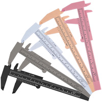 Eyebrow Measuring Ruler Brow Mapping Tool Mini Vernier Caliper Double Scale Plastic Sliding Gauge Ruler for Micro Blading