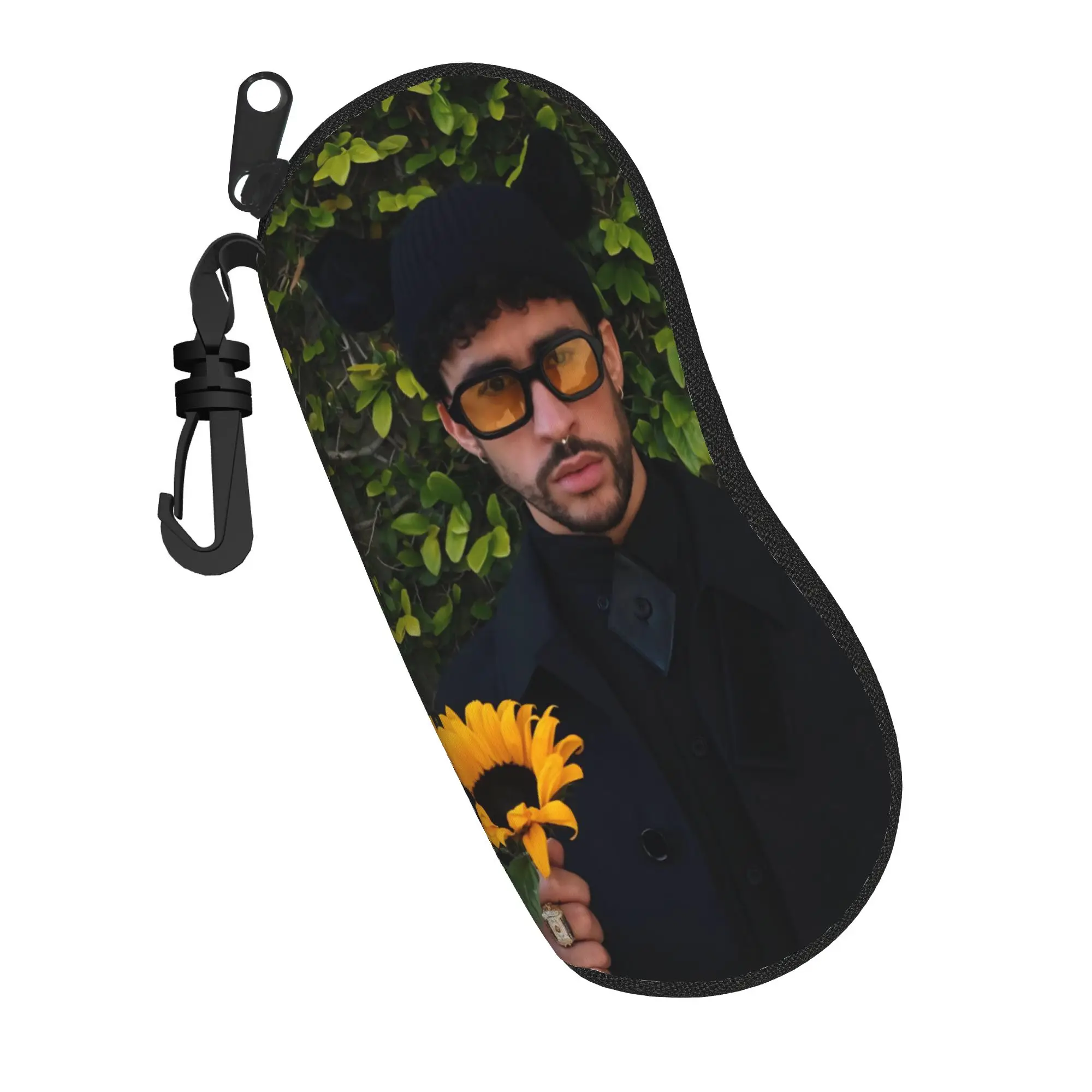 Bad Bunny DTMF Tour 2026 Glasses Case Men Women Travel Zipper  Eyewear Protector Anti-Pressure Sunglasses Box