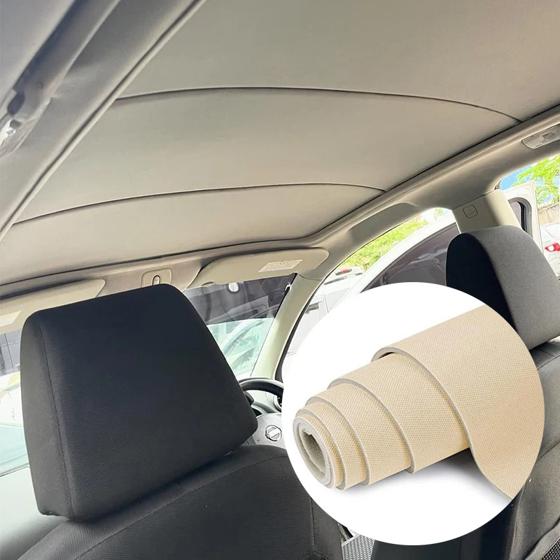 100/200/300x150cm Roof Headliner Fabric Car Interior Repair Car Roof Composite Sponge Material Automotive Upholstery Renovation