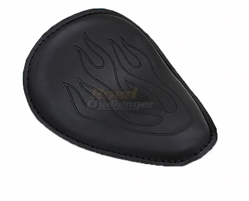 Siège de moto en cuir, siège à ressort SOLO, Sportster, Chopper, Bobber, personnalisé, 3 po