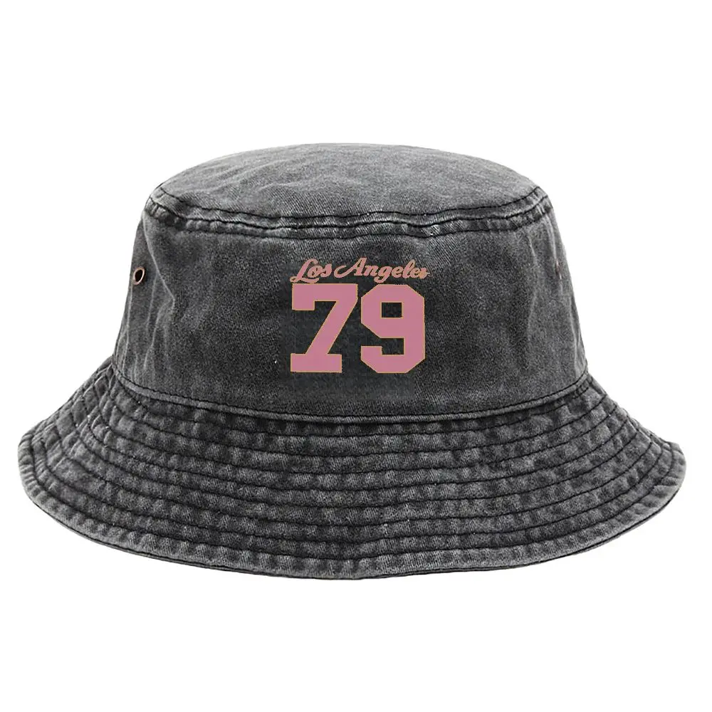 1 Los Angeles 79 Retro Washed Bucket Hat - Suitable for Various Occasions, Unisex, Can Be Used for Graduation Ceremonies, Father's Day, Etc., Can Be Hand Washed