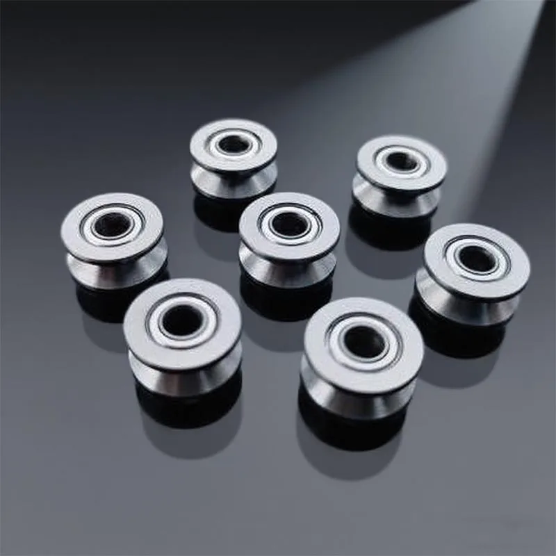 5pcs 10pcs 20pcs Carbon steel V624ZZ V Groove Ball Bearing Pulley For Rail Track Linear Motion System 4*13*6mm