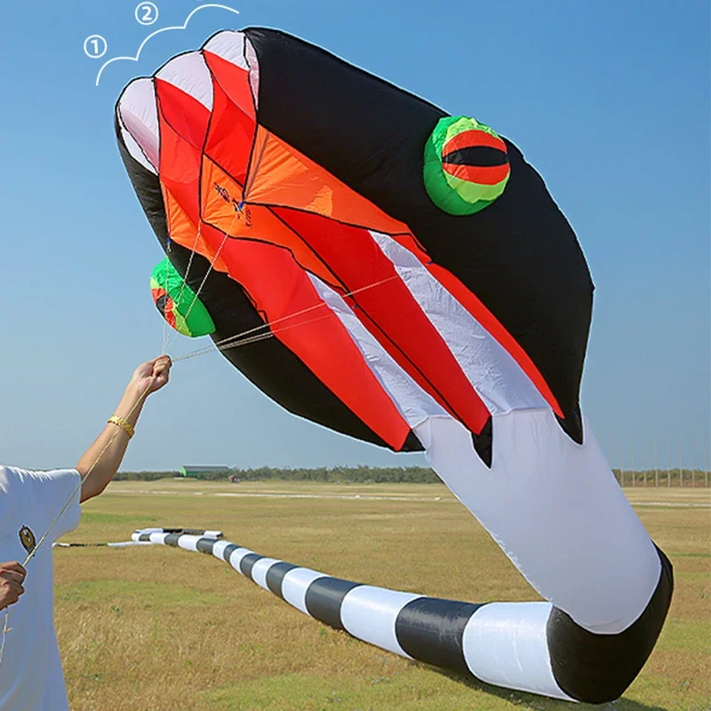 55m riesiger weicher 3d Schlangen drachen aufblasbarer Drachen für Erwachsene reißfeste Pipa Professional Outdoor einfach zu fliegen einz eiliger