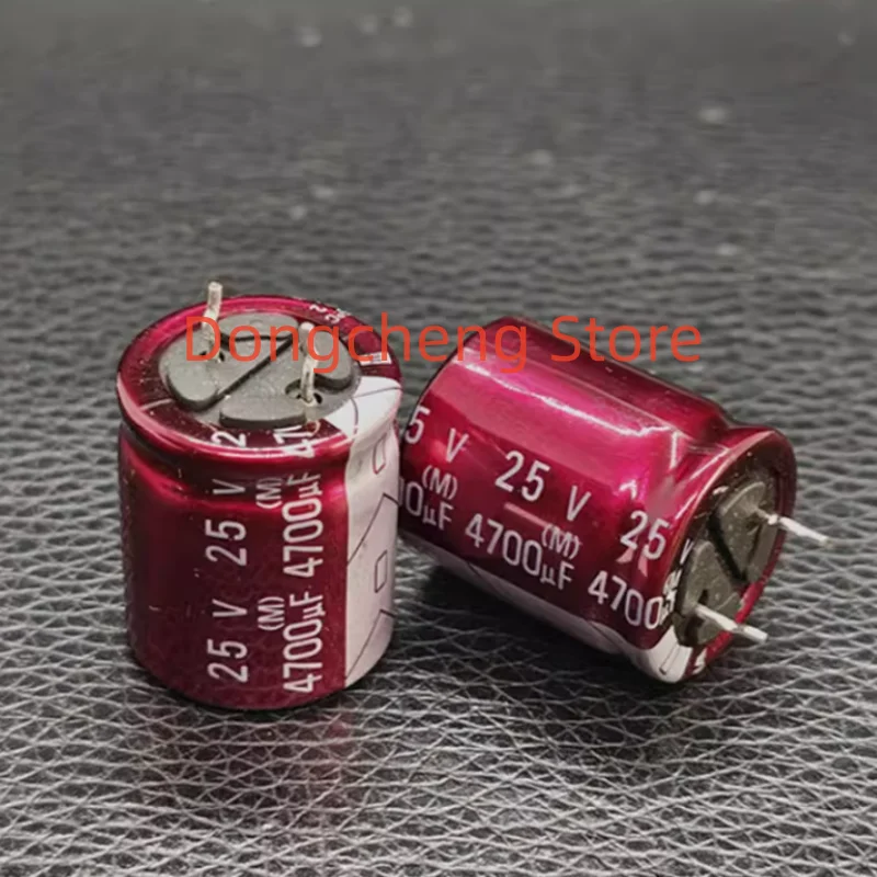 10PCS/20PCS ELNA 25V4700uF RW3 Series 18x20mm Purple Red Robe 105°C 4700uF/25V Short-Lead Fever Audio Electrolytic Capacitor
