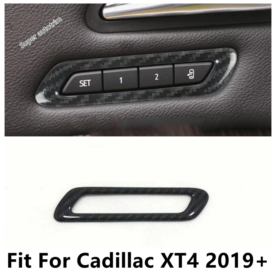 

Car Seat Adjustment Memory Button Switch Panel Cover Trim Fit For Cadillac XT4 2019 - 2021 ABS Carbon Fiber Accessories Interior