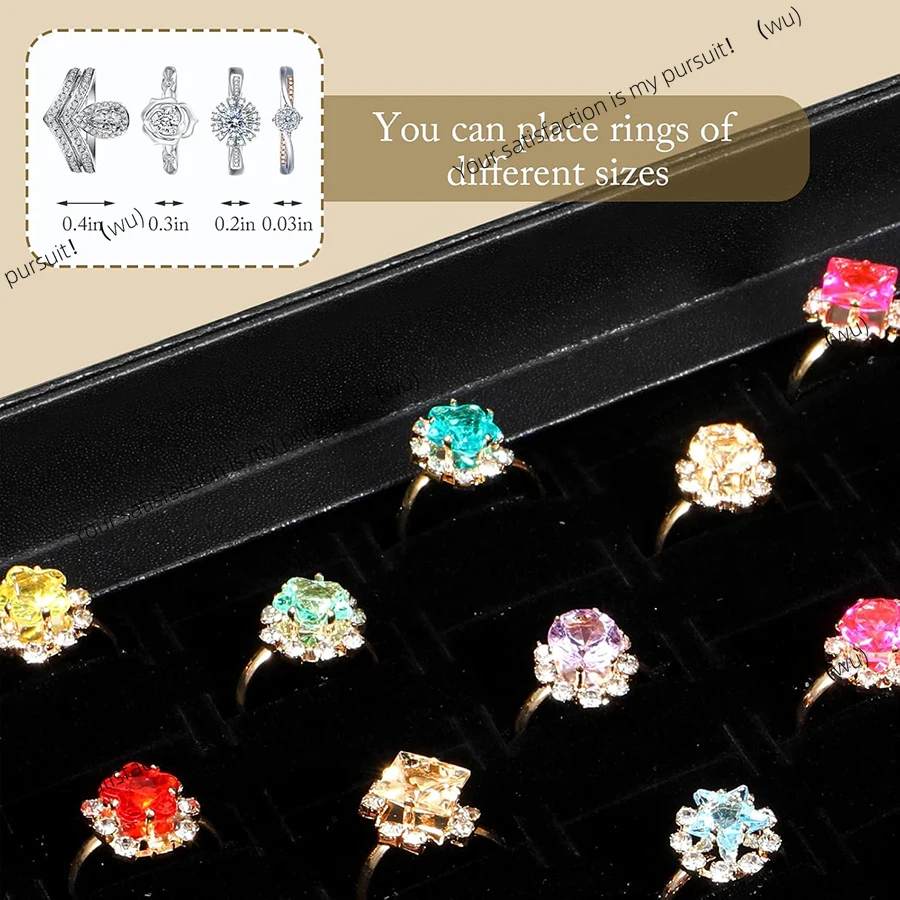 Velvet Ring Box 100 Slots, Stud Earring Organizers and Storage Jewelry Display Case for Stud Earring Jewelry Tray Organizer