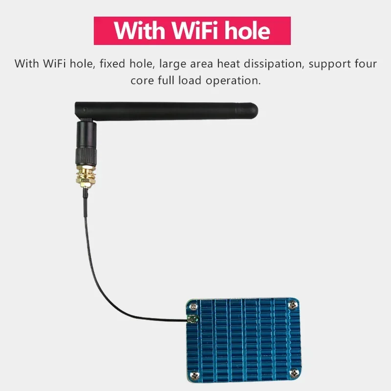 Moduł obliczeniowy Raspberry Pi 4 CM4 chłodnica radiator wifi 40*55mm wentylator