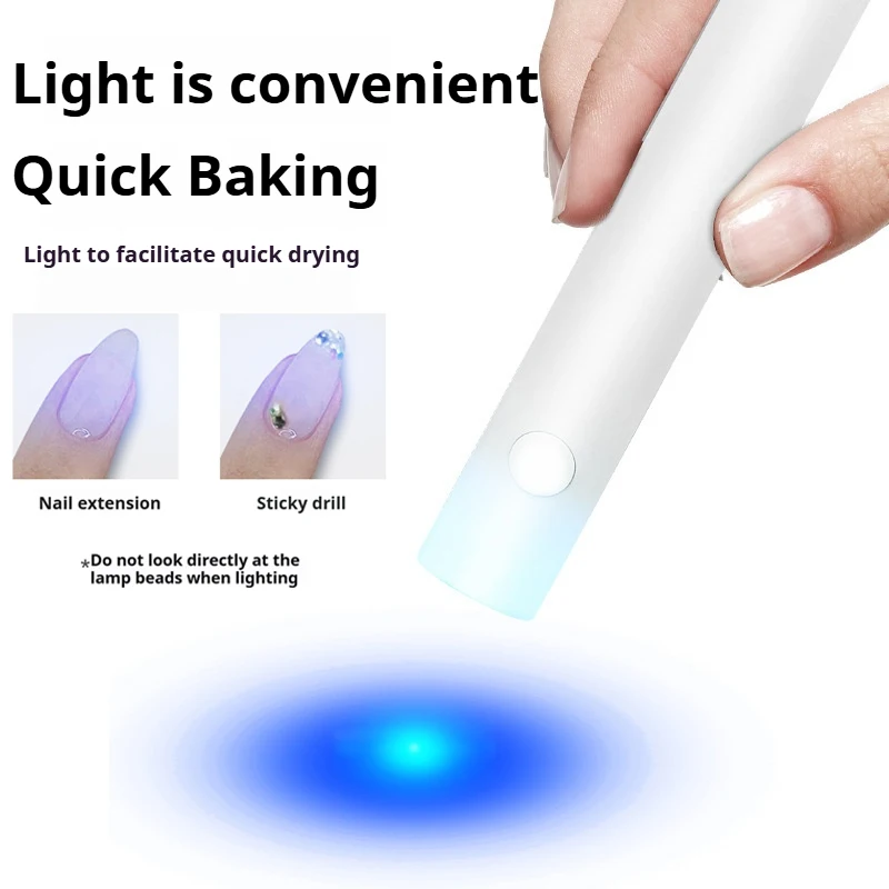 مصباح أظافر صغير للعلاج بالأشعة فوق البنفسجية لأظافر جل لطلاء الأظافر ومجفف أظافر USB لعلاج سريع مصباح أظافر LED محمول باليد