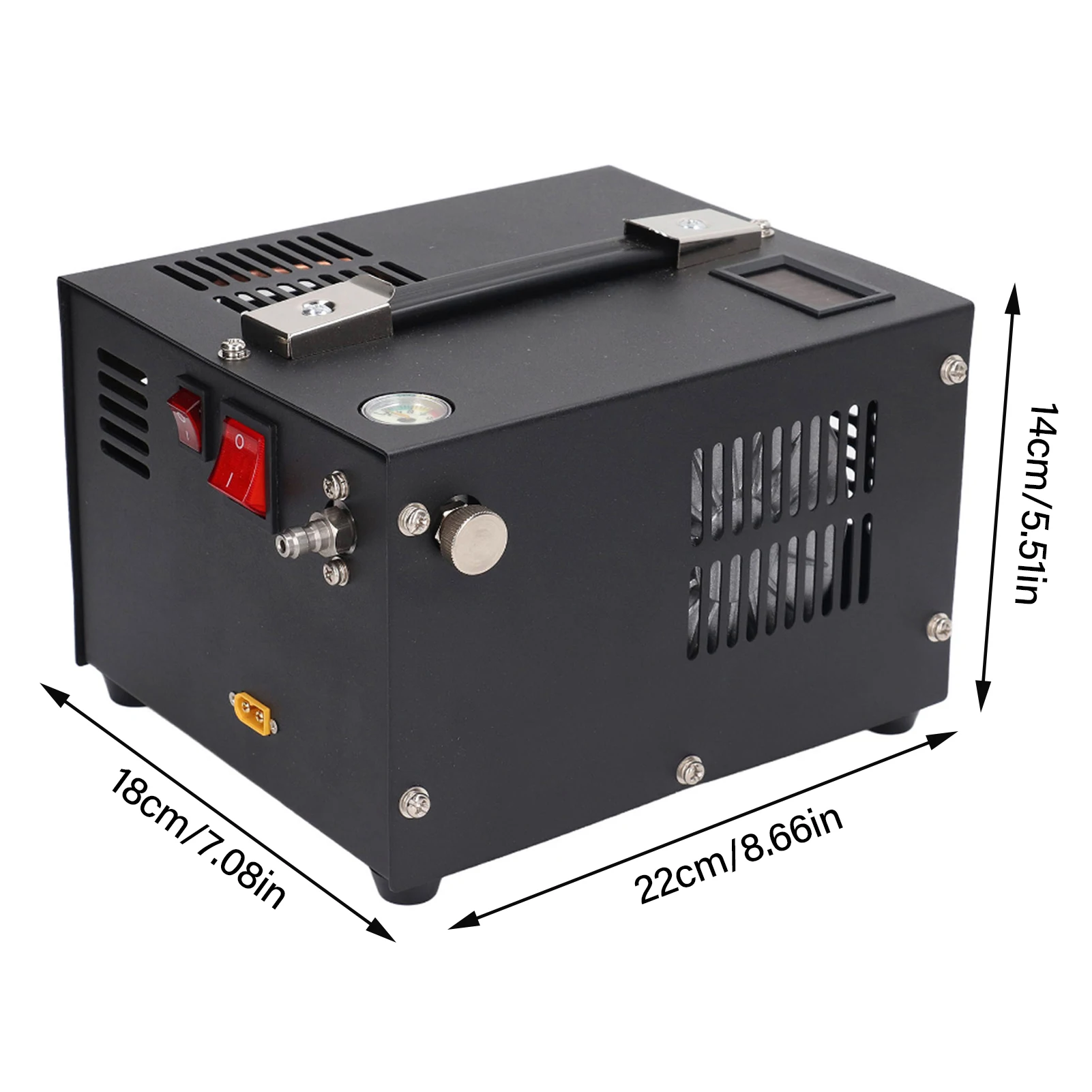 ضاغط هواء محمول 4500Psi 30mpa 12V مضخة ضغط عالية زيتية خالية من الماء لخزان كرات الطلاء